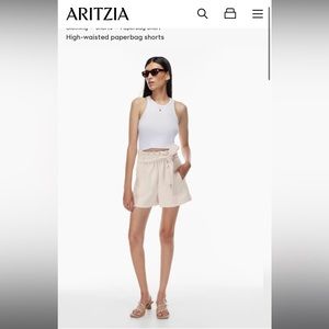 Aritzia Wilfred high waisted paperbag shorts NWT size 6